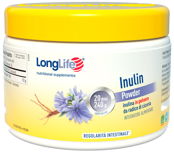 LongLife Inulin Powder - Integratore per Regolarità Intestinale - 240 g