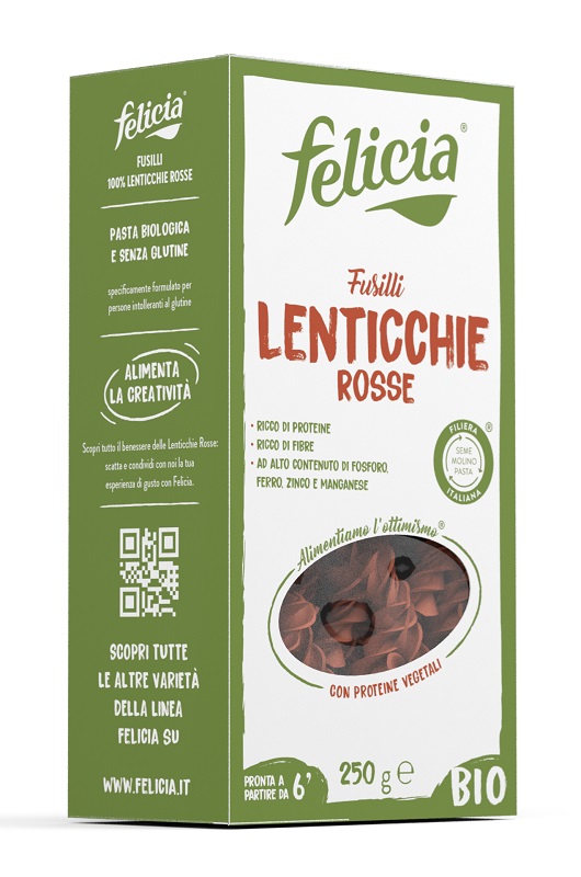 FELICIA BIO FUSILLI DI LENTICCHIE ROSSE 250 G