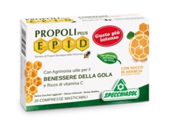 Epid Propoli Plus - Integratore per il Benessere delle Vie Respiratorie Gusto Arancia - 20 Compresse