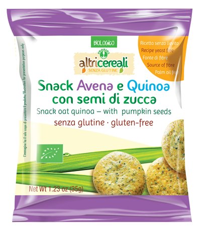 ALTRICEREALI SNACK AVENA E QUINOA CON SEMI DI ZUCCA 35 G