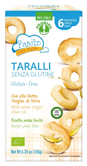 PANITO TARALLI SENZA GLUTINE E SENZA LIEVITO 180 G