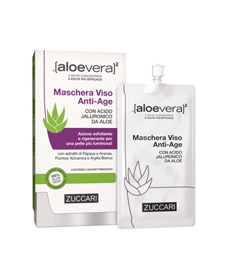 ZUCCARI ALOEVERA2 MASCHERA VISO ANTIAGE 4 SACCHETTI 20 ML
