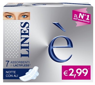 Lines é - Assorbenti Notte con Ali - 7 Pezzi