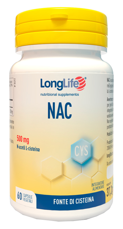 LongLife NAC 500 mg - Integratore di Cisteina - 60 Capsule Vegetali