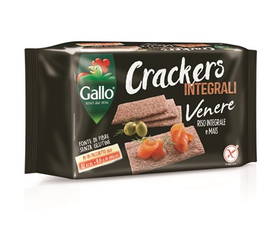 RISO GALLO CRACKERS INTEGRALI RISO VENERE E MAIS 180 G