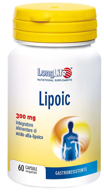 LongLife Lipoic 300 mg - Integratore di Acido Alfa-Lipoico - 60 Capsule Vegetali