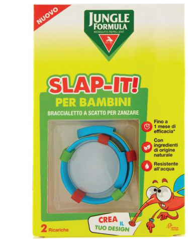 Jungle Formula Slap-It Bracciale Antizanzare per Bambini + 2 Ricariche
