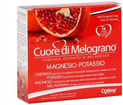 Cuore di Melograno Magnesio e Potassio - Integratore per Stanchezza e Affaticamento - 14 Bustine