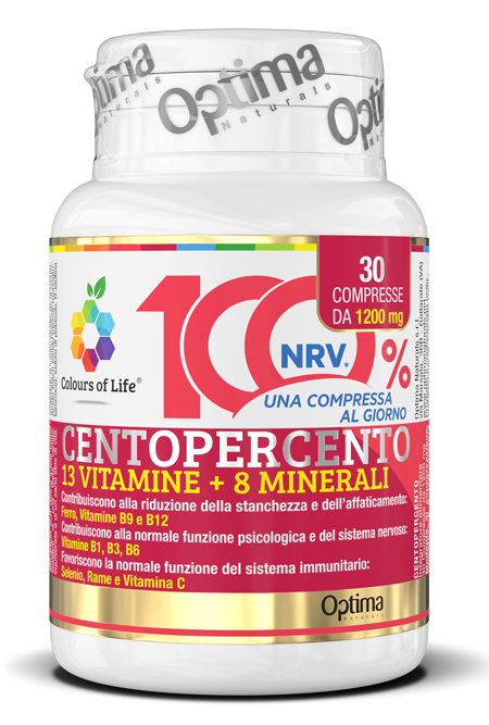 Colours Of Life Centopercento - Integratore Multivitaminico - 30 Compresse
