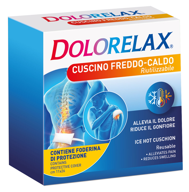 Dolorelax Med Cuscino Riutilizzabile per Terapia Freddo-Caldo 11x26 cm 2 Pezzi