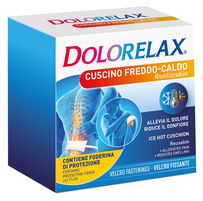 Dolorelax Med Cuscino Riutilizzabile per Terapia Freddo-Caldo 11x26 cm 1 Pezzo