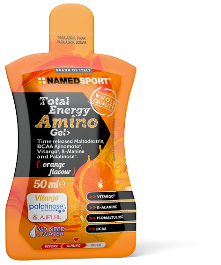 Named Sport Total Energy Amino Gel - Gel Energetico di Maltodestrine - Gusto Arancia 50 ml