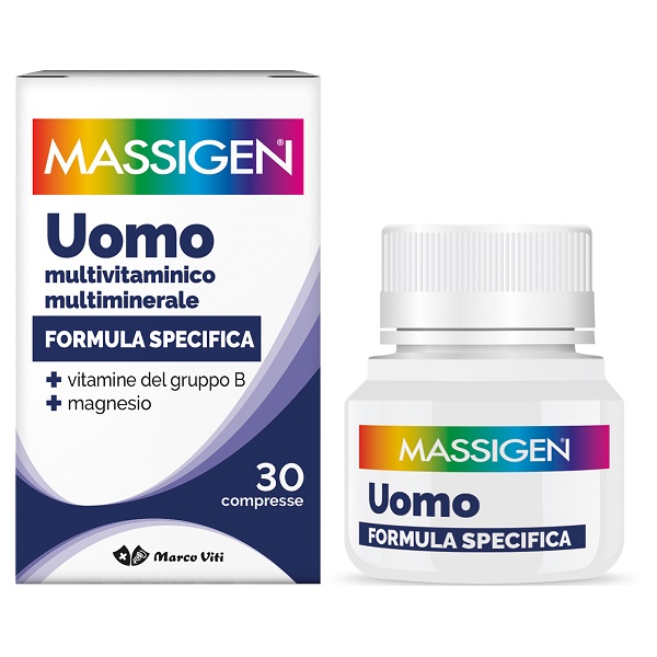 Massigen Dailyvit+ Uomo - Integratore Multivitaminico e Multiminerale - 30 Compresse