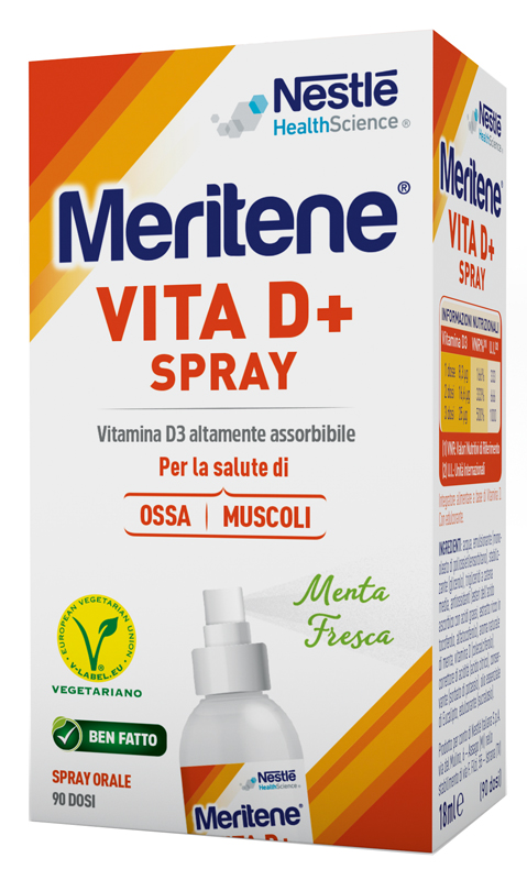 Meritene Vita D+ Spray - Integratore di Vitamina D3 - 18 ml