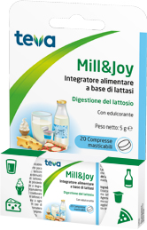 Teva Mill&Joy - Integratore per la Digestione del Lattosio - 20 Compresse Masticabili