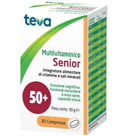 Teva Multivitaminico Senior - Integratore di Vitamine e Sali Minerali - 30 Compresse