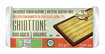 GHIOTTONE BISCOTTO ACCOPPIATO CON CIOCCOLATO EXTRAFONDENTE AL 72% 23 G