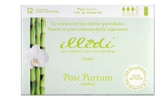 ILLEDI ASSORBENTI LADY NORMAL SENZA ALI POST PARTO PER TUTTII TIPI DI PERDITE MEDIUM 12 PEZZI