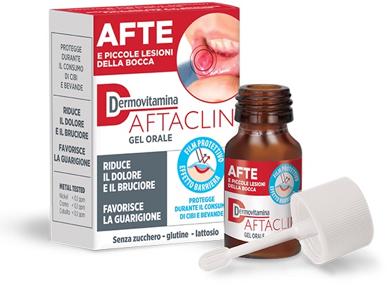 Dermovitamina Aftaclin - Gel Orale per il Trattamento di Afte - 7 ml