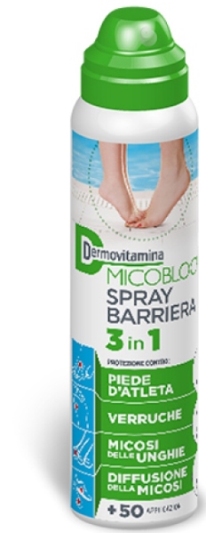 Dermovitamina Micoblock 3 in 1 - Spray Barriera per Protezione di Funghi e Verruche - 100 ml
