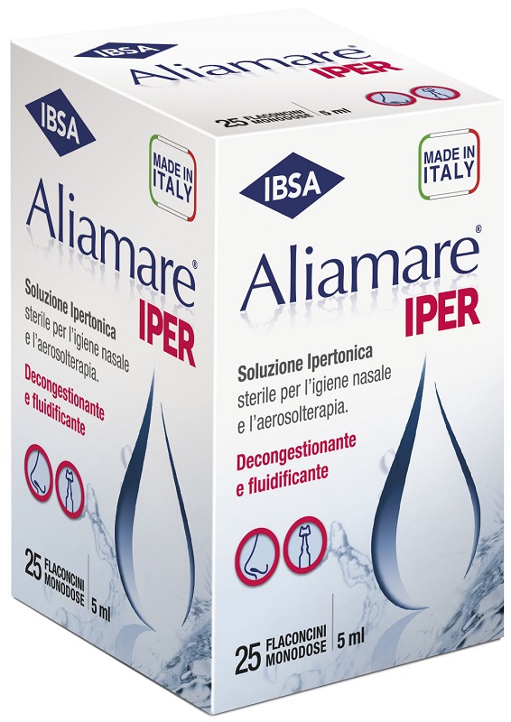 Aliamare Iper - Soluzione Ipertonica Decongestionante - 25 Flaconcini x 5 ml