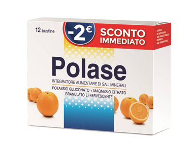 Polase Classico - Integratore di Sali Minerali - Gusto Arancia 12 Bustine Effervescenti
