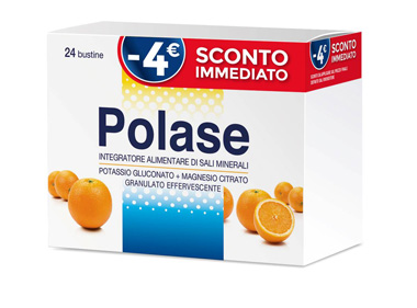 Polase Classico - Integratore di Sali Minerali - Gusto Arancia 24 Bustine Effervescenti