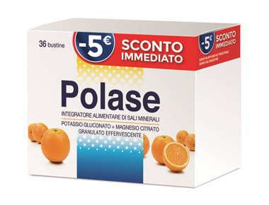 Polase Classico - Integratore di Sali Minerali - Gusto Arancia 36 Bustine Effervescenti