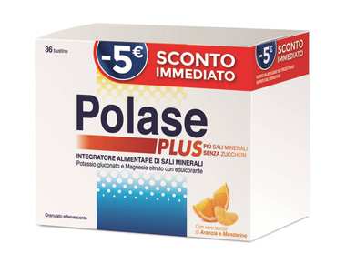 Polase Plus - Integratore di Sali Minerali - Gusto Arancia e Mandarino 36 Bustine