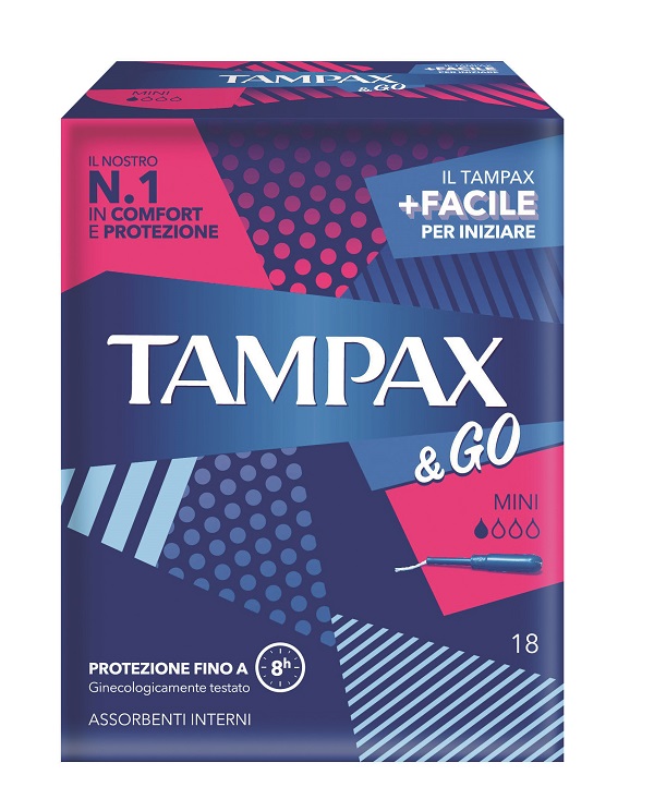 Tampax & Go Mini Assorbenti Interni 18 Pezzi