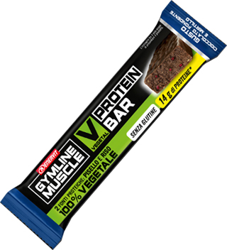 GYMLINE MUSCLE VEGETAL PROTEIN BAR CIOCCOLATO FONDENTE E MIRTILLO 60 G