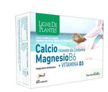 Calcio Magnesio B6 Vitamina D3 Integratore Ossa e Denti 60 Capsule
