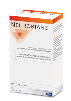 biocure srl neurobiane - integratore di magnesio e vitamina b per sistema nervoso - 60 capsule