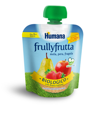 Humana FrullyFrutta - Frutta Frullata Gusto Mela Pera Fragola - 5 ml