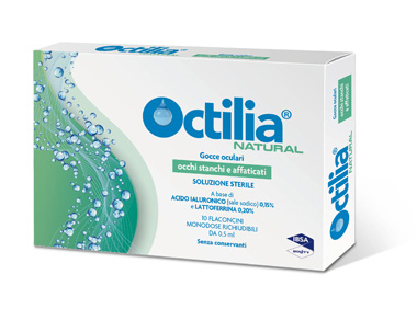 Octilia Natural - Collirio per Occhi Stanchi e Affaticati - 10 Flaconcini Monodose