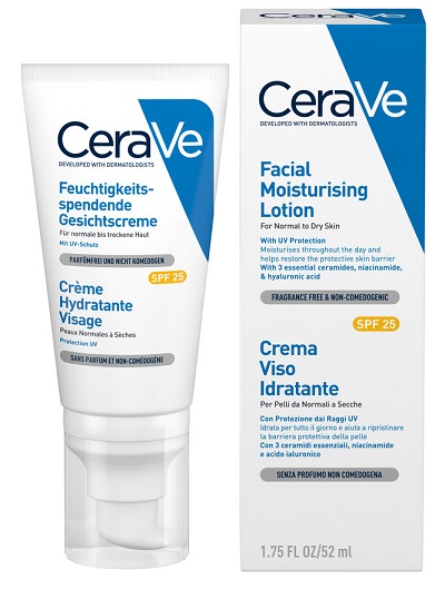 CeraVe Crema Viso Idratante SPF25 per Pelli da Normali a Secche 50 ml