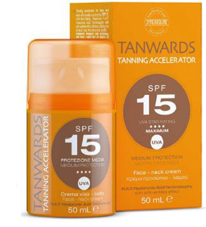 TANWARDS TANNING ACCELERATOR FACE CREAM SPF 15 50 ML
