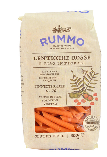 Rummo Pennette Rigate N.70 Lenticchie Rosse e Riso Integrale 300 g