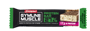 Enervit Gymline Muscle Protein Bar 27% - Barretta Proteica Gusto Arachidi e Caramello