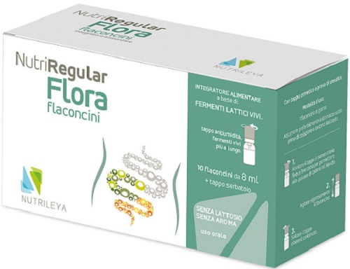 Nutriregular Flora Integratore Fermenti Lattici 10 Flaconcini