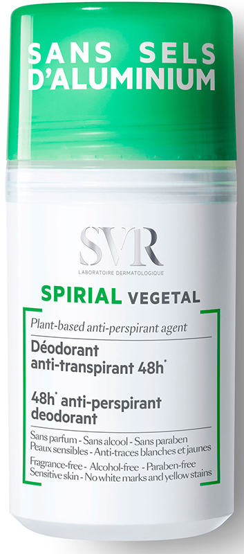 SVR Spirial Vegetal - Deodorante Roll-On Anti-Traspirante Senza Sali di Alluminio - 50 ml