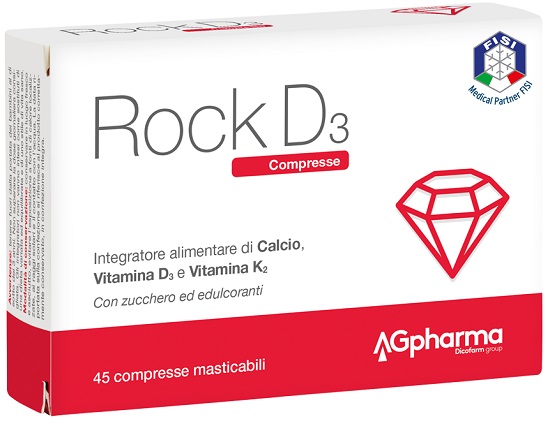 Rock D3 - Integratore di Calcio e Vitamina D - 45 Compresse
