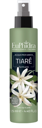 EUPHIDRA ACQUA PROFUMATA TIARE' IN FLACONE CON ETICHETTA POMPA SPRAY