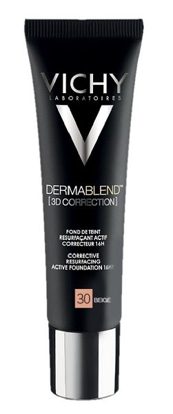 Vichy Dermablend Fondotinta Correttore Fluido 3D - Colore N.30 Beige - 30 ml