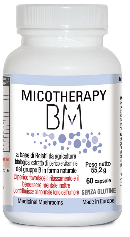 Micotherapy BM - Integratore per il Rilassamento e Benessere Mentale - 60 Capsule