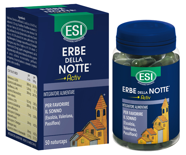 Esi Erbe della Notte Activ - Integratore per Favorire il Sonno - 50 Capsule