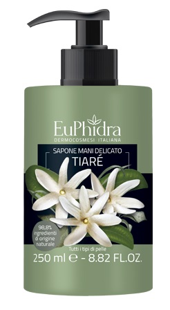 EUPHIDRA SAPONE LIQUIDO MANI TIARE' IN FLACONE CON ETICHETTADISPENSER