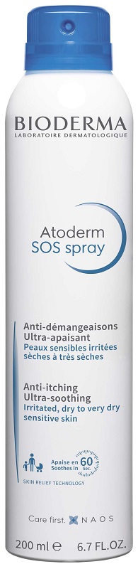 Bioderma Atoderm SOS Spray - Trattamento Anti-Prurito per Pelle Atopica - 200 ml