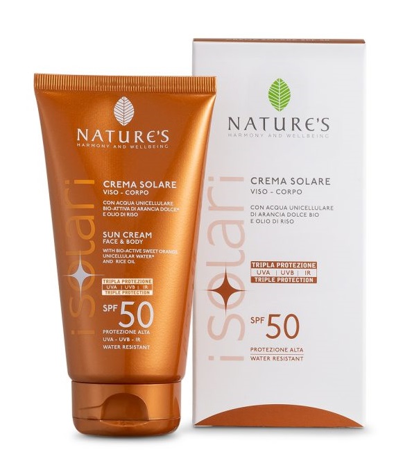 Nature's I Solari - Crema Solare Viso e Corpo con Protezione Molto Alta SPF50 - 150 ml