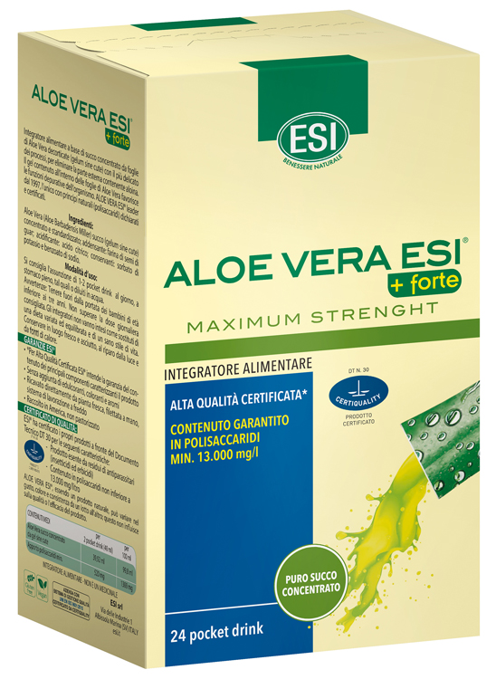 Esi Aloe Vera + Forte - Succo di Aloe Vera - 24 Pocket Drink